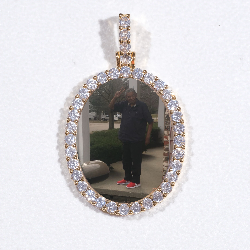 3D Oval Custom Picture Pendant
