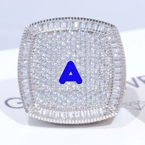 CUSTOM LETTER 3D ICED RING