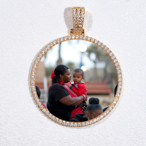 MEDIUM 3D CIRCLE CUSTOM PICTURE PENDANT