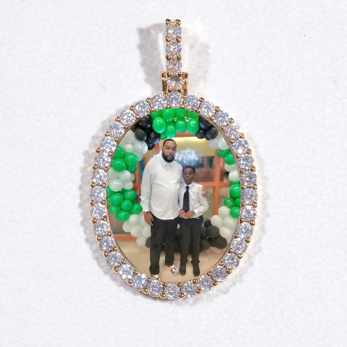 3D Oval Custom Picture Pendant