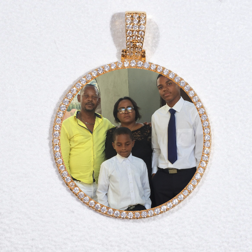 MEDIUM 3D CIRCLE CUSTOM PICTURE PENDANT