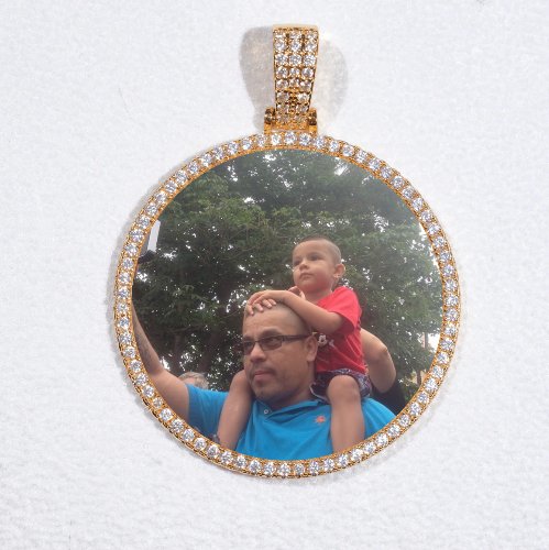 MEDIUM 3D CIRCLE CUSTOM PICTURE PENDANT