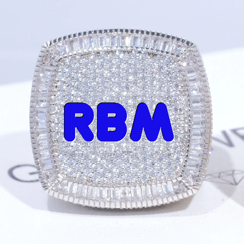CUSTOM LETTER 3D ICED RING