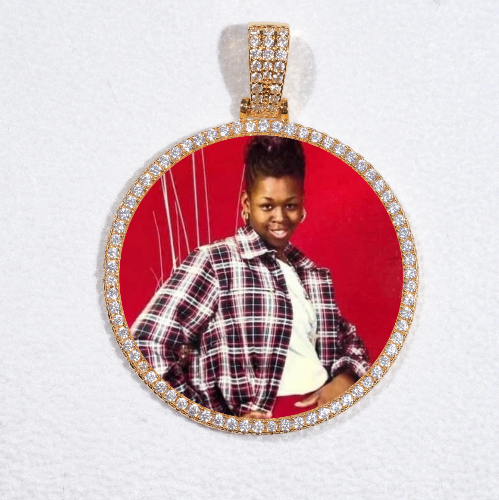 MEDIUM 3D CIRCLE CUSTOM PICTURE PENDANT
