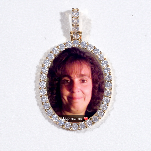 3D Oval Custom Picture Pendant