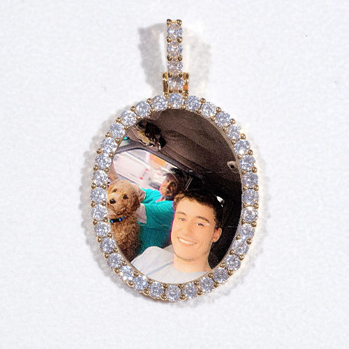 3D Oval Custom Picture Pendant
