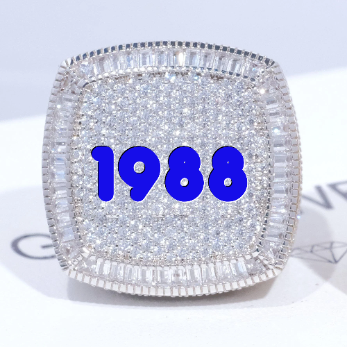 CUSTOM LETTER 3D ICED RING
