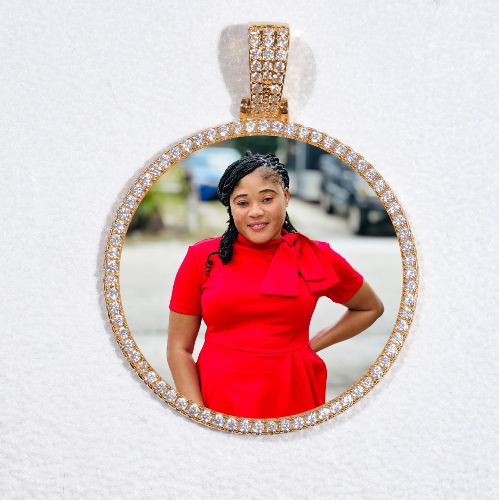 MEDIUM 3D CIRCLE CUSTOM PICTURE PENDANT