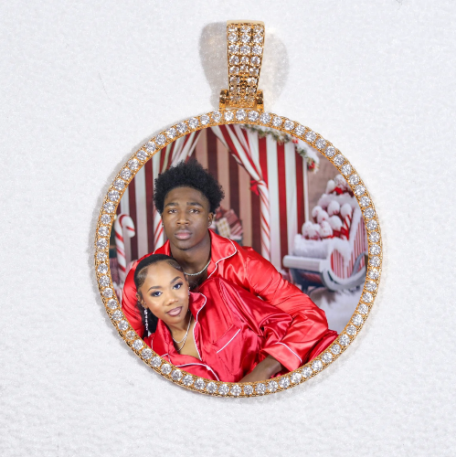 MEDIUM 3D CIRCLE CUSTOM PICTURE PENDANT