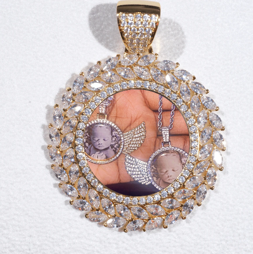 Large 3D Wheat Ear Custom Picture Pendant