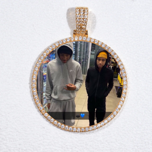 MEDIUM 3D CIRCLE CUSTOM PICTURE PENDANT