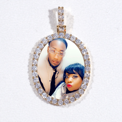 3D Oval Custom Picture Pendant