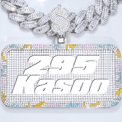 CUSTOM LETTER NECKLACE 3D COLORFUL SQUARE