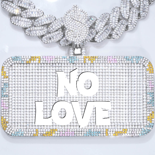 CUSTOM LETTER NECKLACE 3D COLORFUL SQUARE
