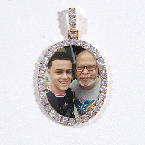 3D Oval Custom Picture Pendant