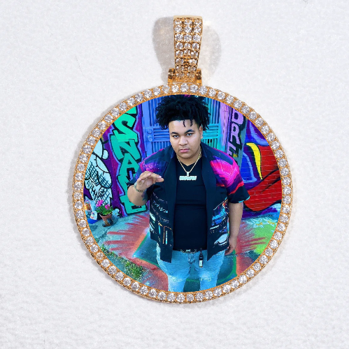 MEDIUM 3D CIRCLE CUSTOM PICTURE PENDANT