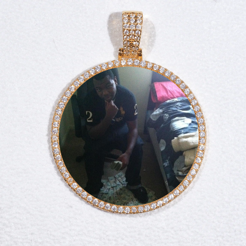 MEDIUM 3D CIRCLE CUSTOM PICTURE PENDANT
