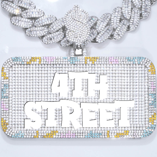 CUSTOM LETTER NECKLACE 3D COLORFUL SQUARE