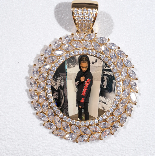 Large 3D Wheat Ear Custom Picture Pendant