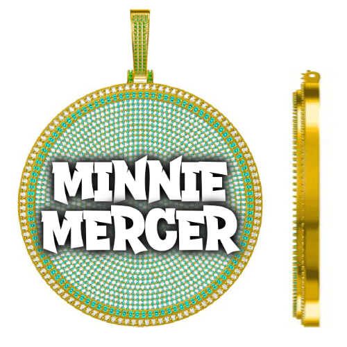 CUSTOM LETTER NECKLACE 3D BIG DISC