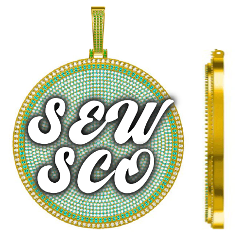 CUSTOM LETTER NECKLACE 3D BIG DISC