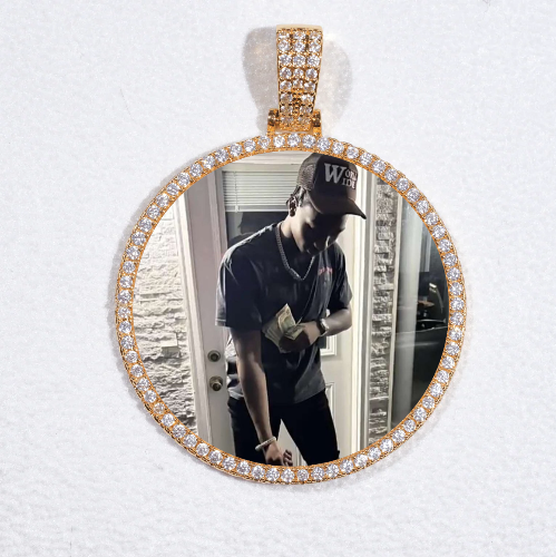 MEDIUM 3D CIRCLE CUSTOM PICTURE PENDANT