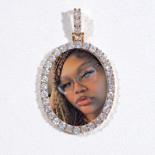 3D Oval Custom Picture Pendant