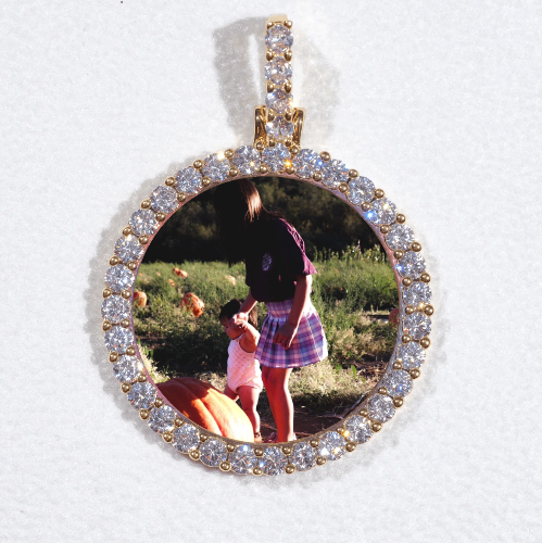 3D CIRCLE CUSTOM PICTURE PENDANT SMALL SIZE