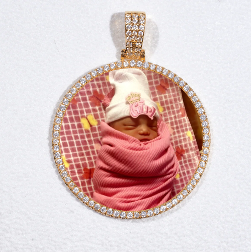 MEDIUM 3D CIRCLE CUSTOM PICTURE PENDANT