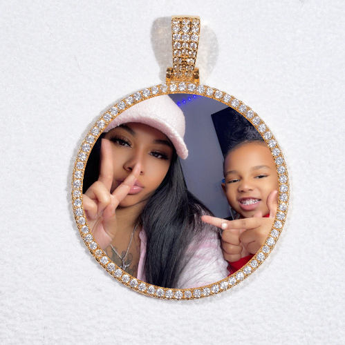 MEDIUM 3D CIRCLE CUSTOM PICTURE PENDANT
