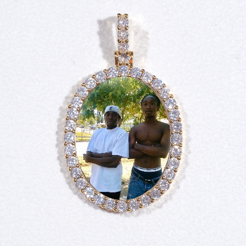 3D Oval Custom Picture Pendant