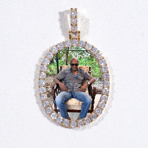 3D Oval Custom Picture Pendant
