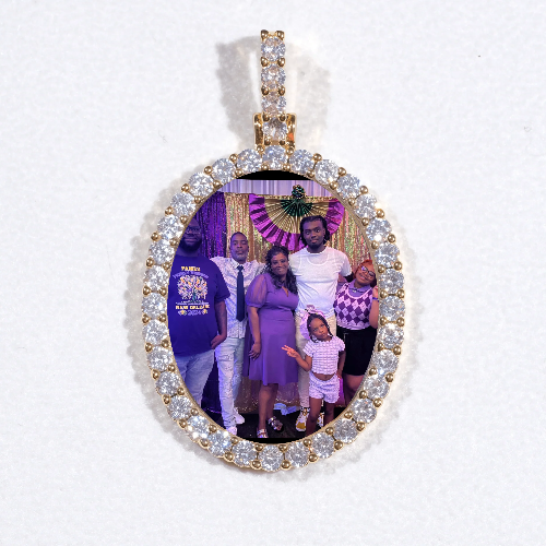 3D Oval Custom Picture Pendant