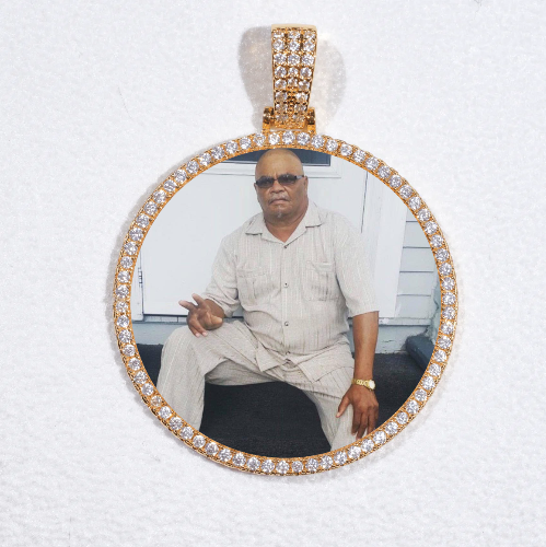 MEDIUM 3D CIRCLE CUSTOM PICTURE PENDANT
