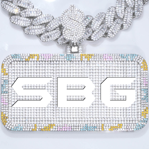 CUSTOM LETTER NECKLACE 3D COLORFUL SQUARE