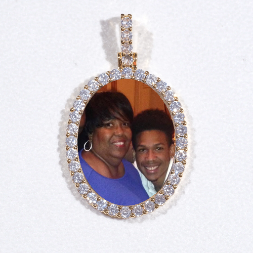 3D Oval Custom Picture Pendant