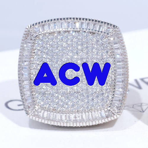 CUSTOM LETTER 3D ICED RING