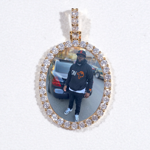 3D Oval Custom Picture Pendant