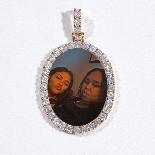 3D Oval Custom Picture Pendant
