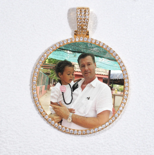 MEDIUM 3D CIRCLE CUSTOM PICTURE PENDANT