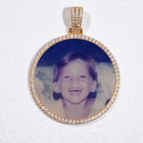 MEDIUM 3D CIRCLE CUSTOM PICTURE PENDANT