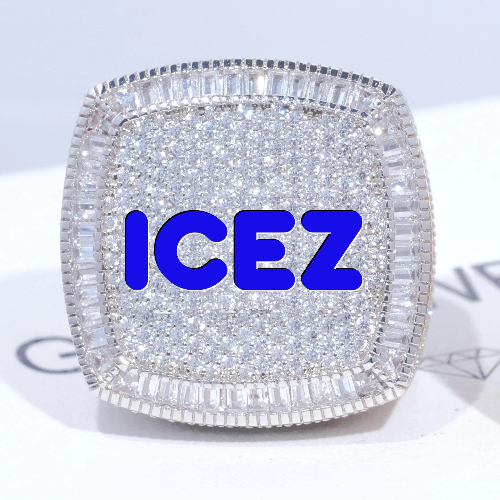 CUSTOM LETTER 3D ICED RING