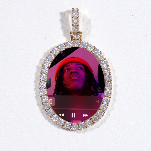 3D Oval Custom Picture Pendant