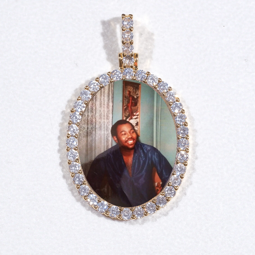 3D Oval Custom Picture Pendant