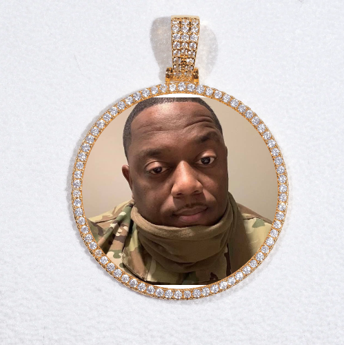 MEDIUM 3D CIRCLE CUSTOM PICTURE PENDANT