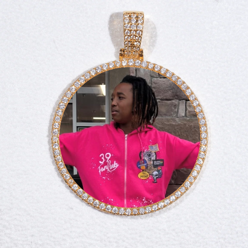 MEDIUM 3D CIRCLE CUSTOM PICTURE PENDANT