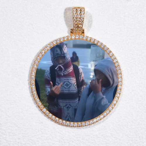 MEDIUM 3D CIRCLE CUSTOM PICTURE PENDANT