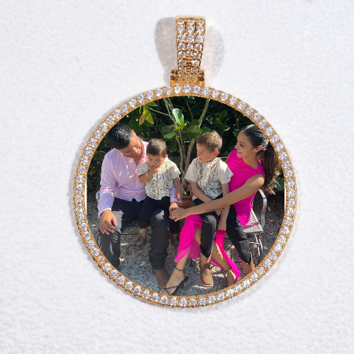 MEDIUM 3D CIRCLE CUSTOM PICTURE PENDANT