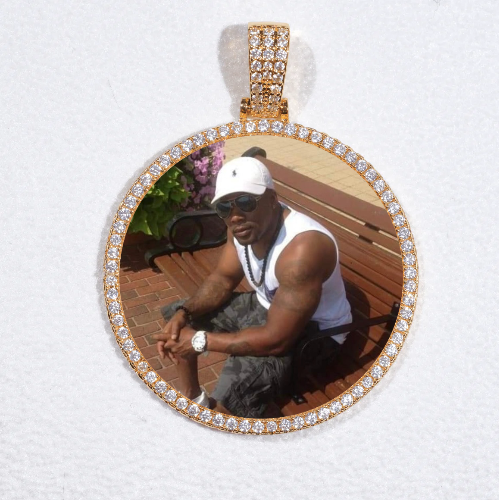 MEDIUM 3D CIRCLE CUSTOM PICTURE PENDANT