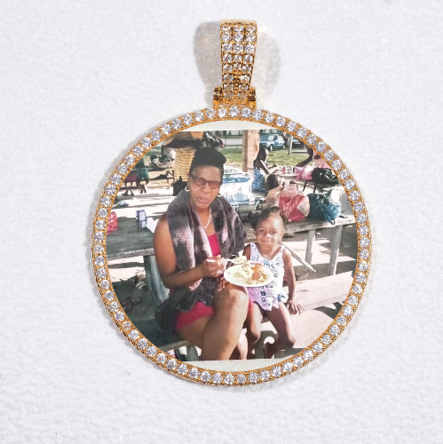 MEDIUM 3D CIRCLE CUSTOM PICTURE PENDANT